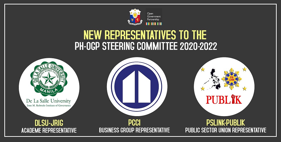 New Representatives to the Philippine-OGP Steering Committee 2020-2022